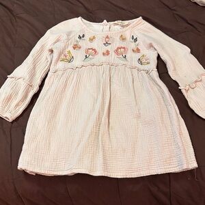 Jessica Simpson beige Floral Kids Dress
